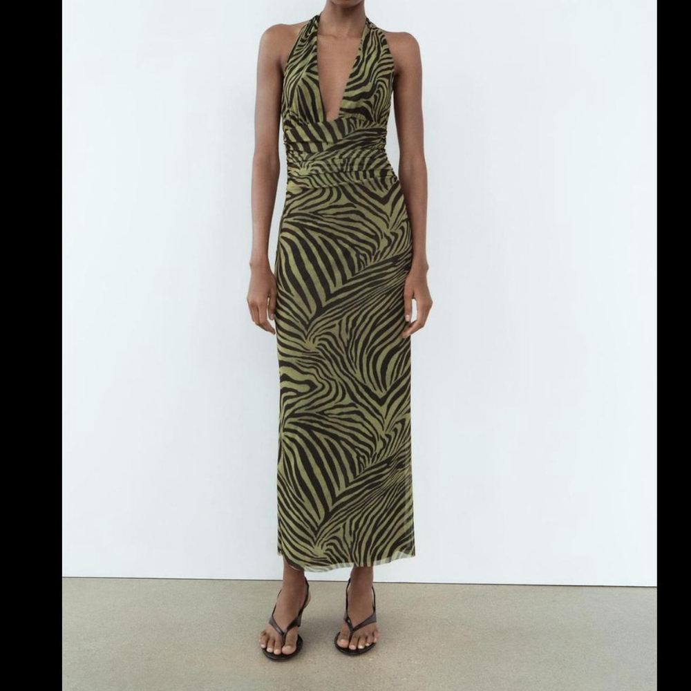 ZARA PRINTED TULLE DRESS - BRAND NEW WITH TAG- SIZE S
